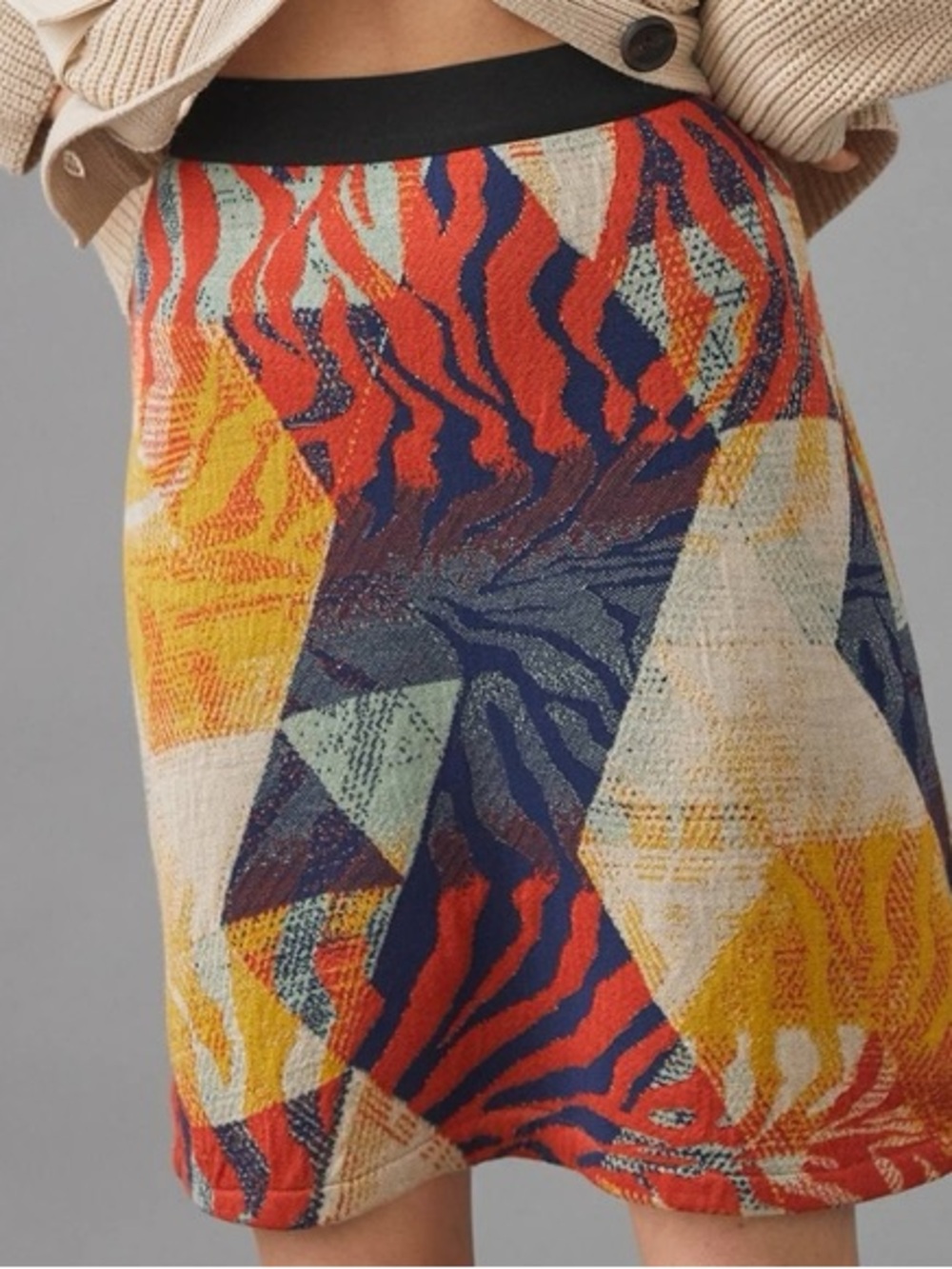 Aldo Martins Multicolor Abstract Animal Print Mini Skirt